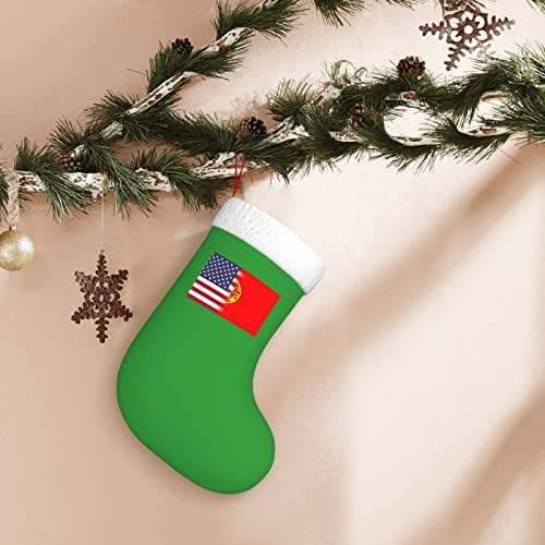 TZT američka zastava i portugalske zastave Božićne čarape, Xmas Holiday Party pokloni za ukrašavanje porodičnih