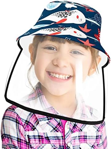 Zaštitni šešir za odrasle sa štitnikom za lice, ribarski šešir protiv sunčeve kape, morske zvijezde Scallop