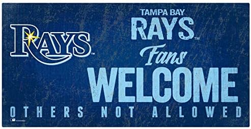 MLB Tampa Bay Rays Unisex Tampa Bay Rays Fans Dobrodošli znak, Boja tima, 6 X 12
