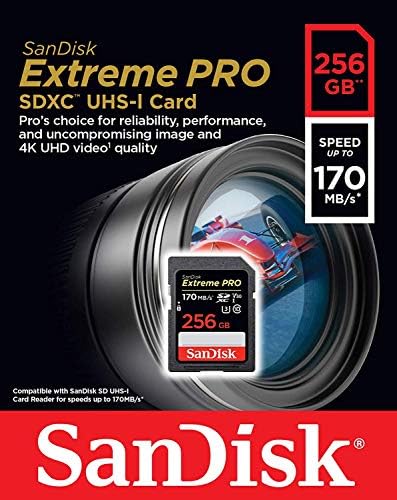 SanDisk 256GB Extreme Pro SD kartica SDXC UHS-I kartica za kamere radi sa Canon 77D, 80D, 70D, 6D, 60D UHD