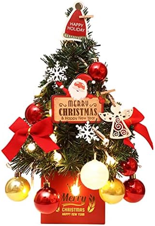 Božićni ukrasni desktop mini božićno stablo ukras u dekoraku scena scena ukras poklon paket svjetlosni drveni