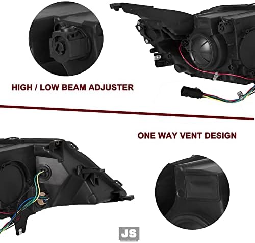 Jsboyat projektor sklop farova zamjena za 2014-2020 Chevy Impala OE style Factory halogena prednja lampa,