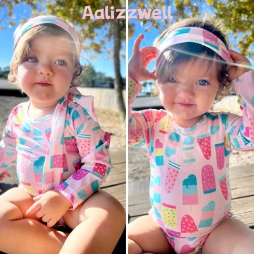 Aalizzwell baby girls jednodijelno kupaći kostim dugih rukava