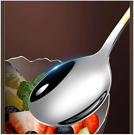 Sofe kašika 2 komada od nehrđajućeg čelika kašika dugačka ručica zadebljana desert okrugla glava kašika