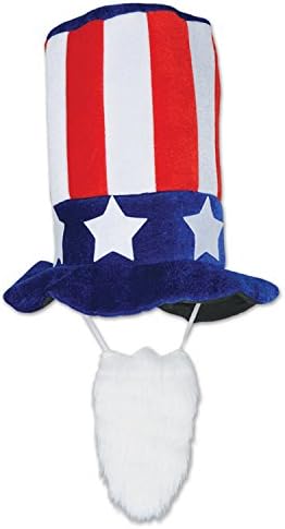 Beistle None plišani Patriotski šešir sa Bradom, crveno / bijelo / plavo, jedne veličine