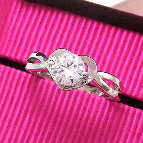 Vjenčanje i angažman prstenovi za dijamant u obliku srca u obliku srca cirkon princeze prsten personalizirani