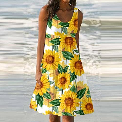 Fragarn haljine za žene seksi, ženske haljine Casual Print Slip suknja na plaži Sundress