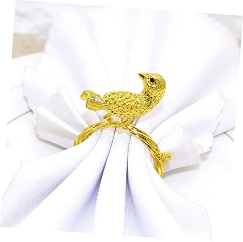 Homoyoyo 4pcs ptica prsten za salvete za vjenčanje za oblaganje obroka za obrnute trpezarijske stol dekor