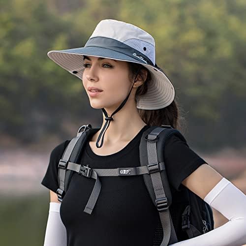 Ženski rep Safari šešir za sunčanje mrežasti Široki obod UV zaštita vanjski šešir sa kantom sklopivi ljetni