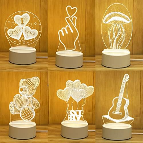 Debela romantična ljubav 3D lampica za kućnu dječju noć svjetlost svjetiljka za rođendan za rođendanskom