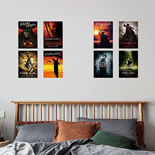 Poster kompatibilan sa Jeepers Creepers Poster odličan poklon Set od 8 klasičnih horor filmova zidni umjetnički