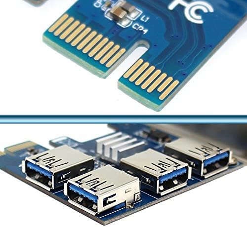 Konektori PCI - E PCI-E Adapter 1 Okrenite 4 PCI-Express slota 1x do 16x USB 3.0 PCIe Converter posebna