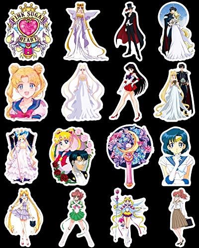 Sailor Moon Prilično vodootporne naljepnice / naljepnice japanskog animea crtanog filma za laptop skejtbord