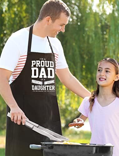 Tstars tata pregača tata pokloni od kćeri sin roštilj za hvatanje pregače za kuhanje za muškarce