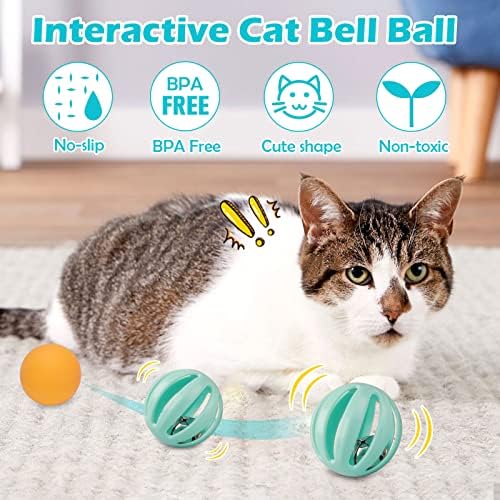 UPSKY cat Toy Roller 4-Level gramofon mačka igračka kugle sa tri šarene kugle i Bell Ball X gramofon interaktivni