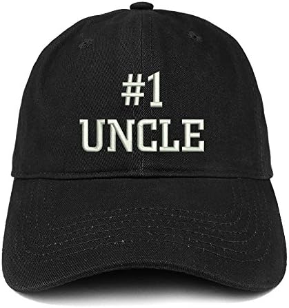 Trendy Odjeća Broj 1 ujak vezeni niski profil meka pamučna bejzbol kapa - crna