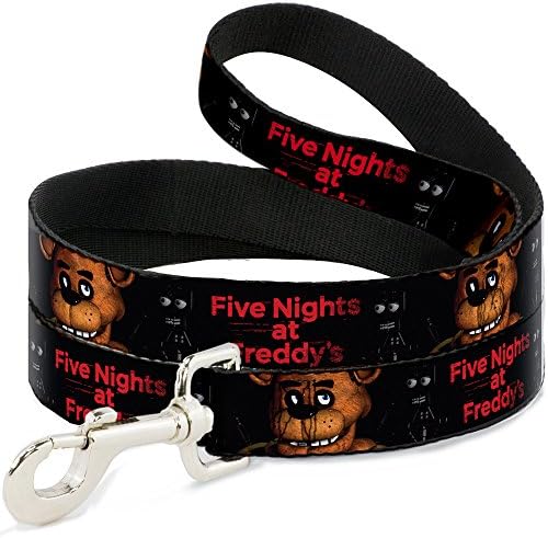 Kopča pet noći u Freddy's Freddy Face2 krupni plan crno / crveni povodac za kućne ljubimce, 6 '-1.5
