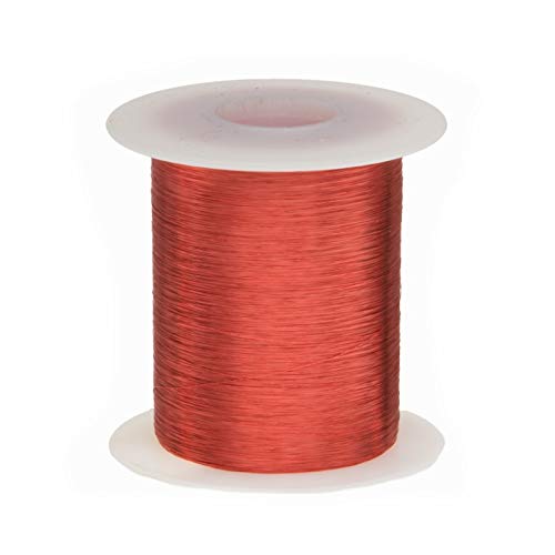 Magnetna žica, teška konstrukcija emajlirana bakrena žica, 33 AWG, 2 oz, 770' dužina, 0.0084 prečnik, Crvena