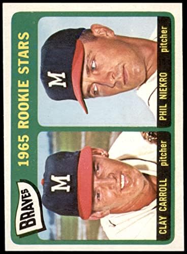 TOPPS 1965 461 Braves Rookies Phil Niekro / Clay Carroll Milwaukee Braves Ex / MT + Braves