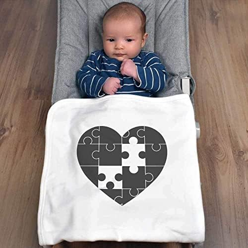 'Autizam Jigsaw komad srce' pamučna beba pokriva / šal