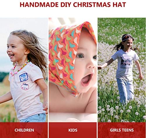 TOYANDONA Santa Beanie šešir 6kom DIY Božić šešir materijali Crafting Santa kape sa ukrasima za djecu DIY