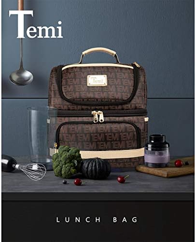TEMI torba za ručak velika izolovana torba za ručak za žene i muškarce tote izdržljiva hladnjača za odrasle