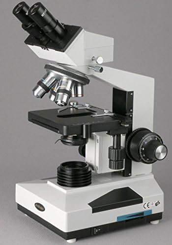 AmScope B400A - LED složeni binokularni mikroskop, okulari WF10x i WF16x, uvećanje 40X-1600X, Brightfield,