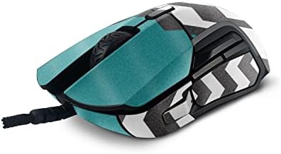 MightySkins sjajna svjetlucava koža kompatibilna sa SteelSeries Rival 5 mišem za igranje - Teal Chevron
