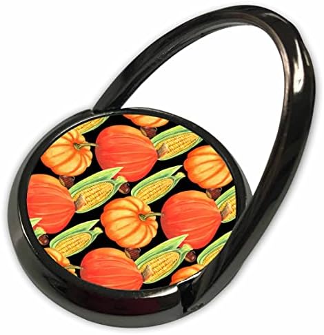 3Droze Velike narančaste bundeve i kukuruz na COB uzorak - telefonski prstenovi