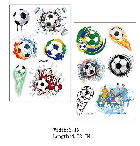 Svjetski kup Face Tattoos 70+ komad Soccer Kugla privremena tetovaža naljepnica za dječje dječake Djevojke