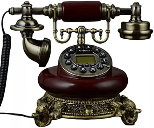MJWDP Antikni fiksni telefon Početna Pozivalac ID fiksne telefonske smole i imitacije Metalne ručne tipke