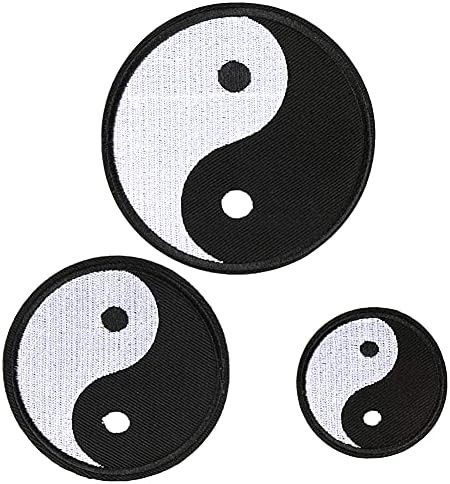 Locomo set 3 tai chi yin yang glačalo na patchu šivati ​​na patch vezeni vez kineski kung fu simbol logotip