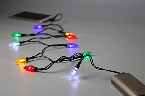 Brogrous USB božićno svjetlo punjač za punjač USB i žarulja za punjenje kabela 50 inča 10-minska sijalica
