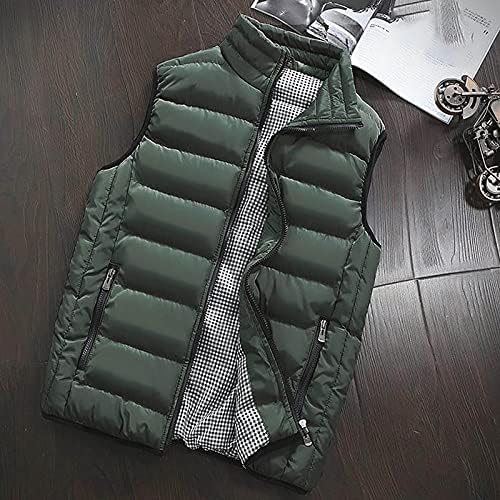 Zimski poslovni prevelizirani kaput muškarci bez rukava Classic Solid Boja lagani kaputi mogli se na zipper6