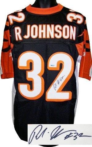 Rudi Johnson potpisao Cincinnati Bengals Black Reebok EQT dres-tri zvjezdani hologram - autogramirani NFL