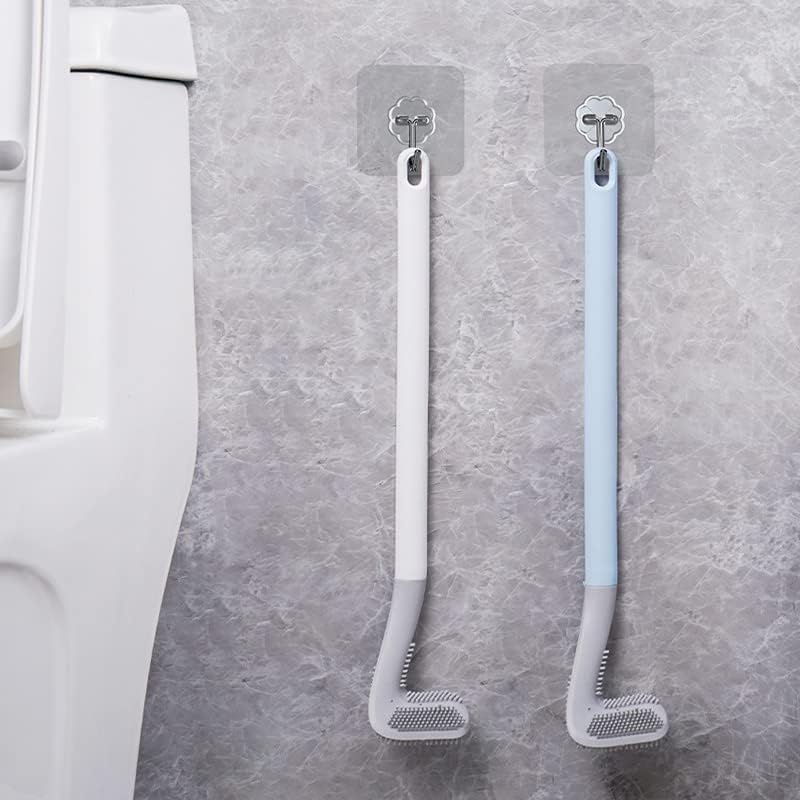 TOKIMMASH četka za toalet za Golf s dugom ručkom,fleksibilna silikonska četka za čišćenje WC šolje,fleksibilna