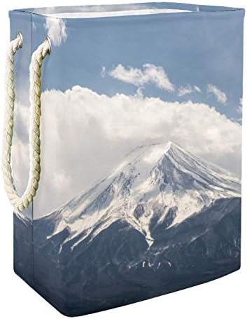 DEYYA vodootporne korpe za veš visoke čvrste sklopive Fuji Mountain Japan krajolik Print Hamper za odrasle