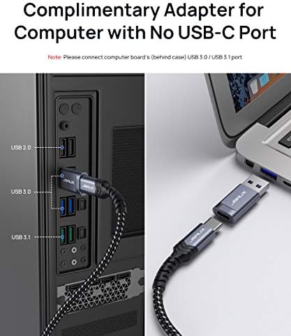 JSAUX 2-IN-1 Link kabl 10 FT Kompatibilan sa meta / oculus Quest 2 Pribor i PC / Steam VR, USB 3.0 Adapter