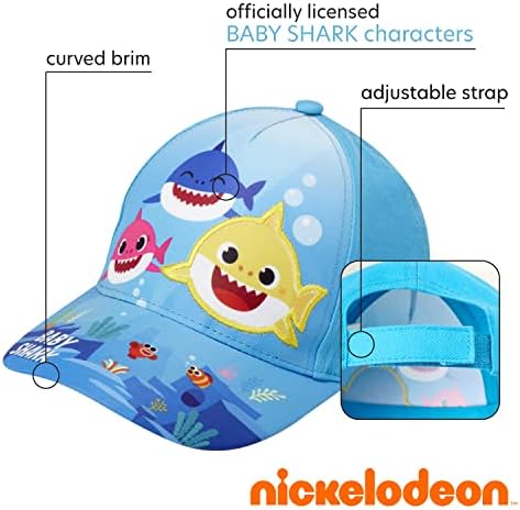Nickelodeon Toddler Boys 'Baby Shark Hat - 2 pakovanje Podesiva bejzbol kapa