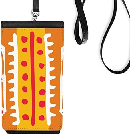 Narančasta linija Meksiko Totems drevni civilizacija Telefon novčanik torbica Viseći mobilni torbica Crni