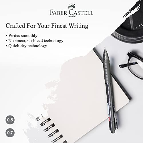 Faber-Castell Fast Gel-Z kutija od 10 super glatkih gel tinte, vodootporne, ergonomskog pisanja, ne-mrlje)