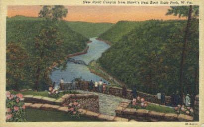 Državni park gnijezda Hawka, Postcard West Virginia