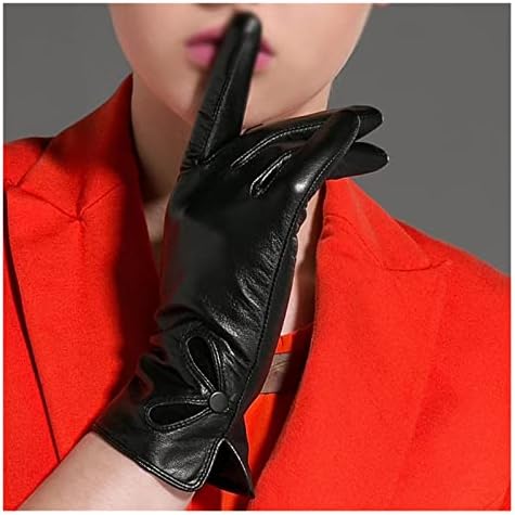 LEIGE zimske kožne rukavice ženske rukavice podstava topla meka vožnja