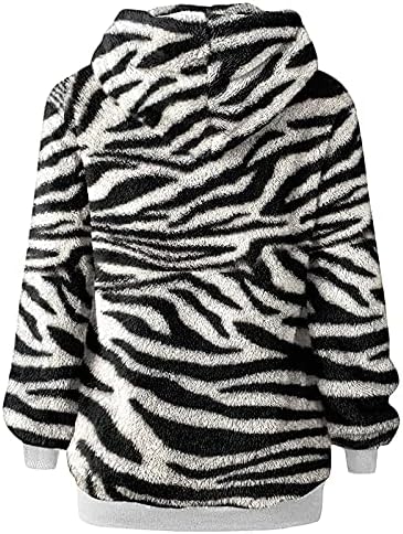 Yutanral Hoodies za žene Zimske casual labave tople udobne plišane plus veličine dukserice četvrti zip pulover
