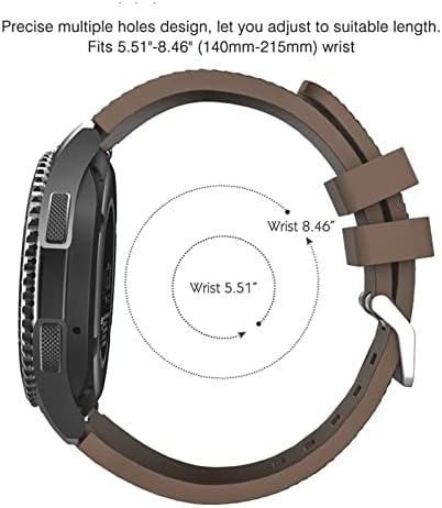 Kangdd 22 mm silikonski opseg za Galaxy Watch 46 42mm Sportske trake za Samsung Gear S3 Frontier / Classic
