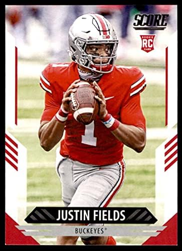2021 Ocjena 302 Justin Polja RC Rookie Ohio State Buckees NFL fudbalska trgovačka kartica