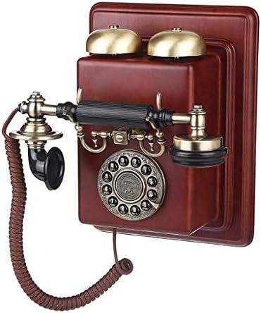 KLHHG Retro Antique Wall Phone, Fashied Telefon Desk Dial Telefon sa zapisima poziva za uredski kućni dekor