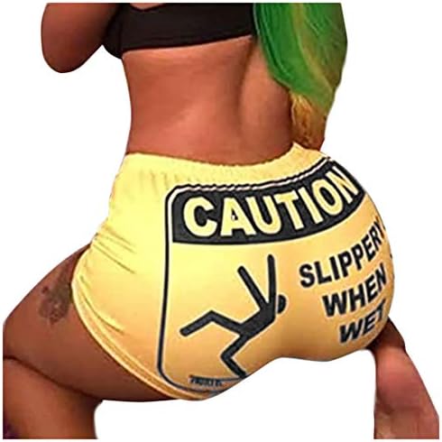 Foveguo žene seksi šorc visokog struka Yoga Atletičke kratke hlače Pisma print clubwear domaća odjeća