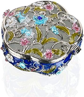 YU FENG HINGED TRIKET kutija nakitane ručno oslikane uzorke nakit kutija Bejeweled kolekcionarski za žene