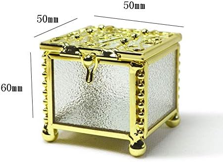 QTT nakit Kutije Zlatni stakleni nakit Craft Craft Europska stil Nakit za skladištenje za punjenje nakita